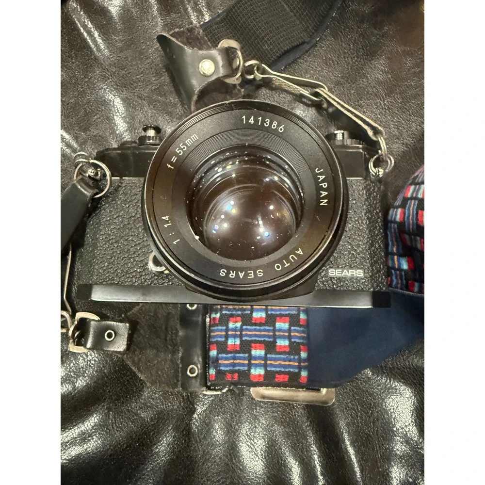 Sears‎ 2000 ES 35mm SLR Film Camera with Auto Sears 55mm f1.4 Lens Japan Black
